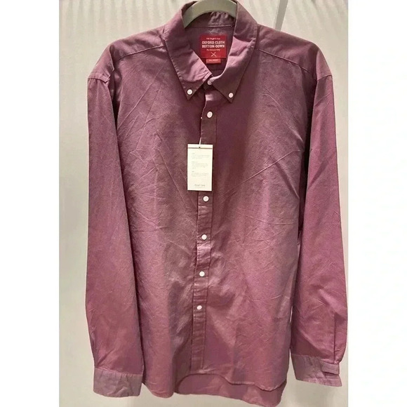 Hugh & Crye Shirt Mens Tall Broad Athletic Fit Button Up Blue Long Sleeve - Picture 1 of 8